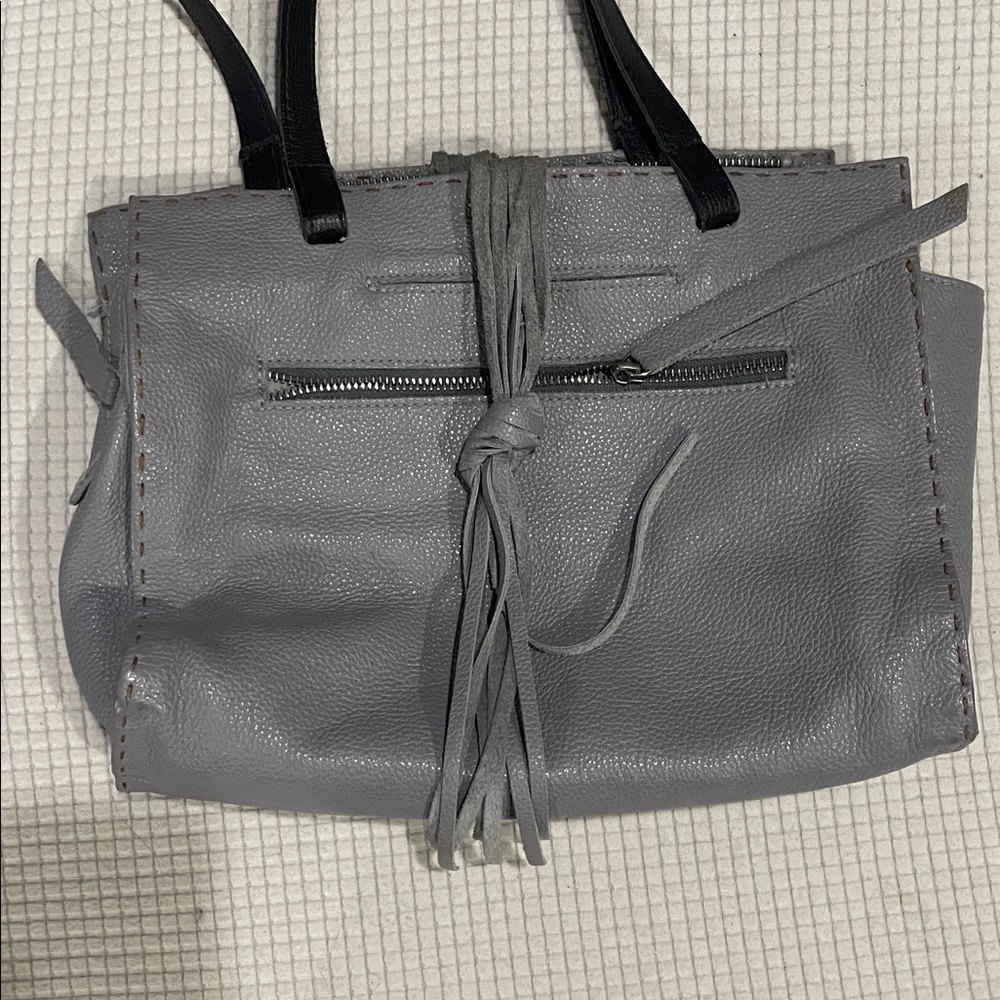 Carla Mancini Carmel Signature Bag Gray Pebbled Color - Picture 5 of 16